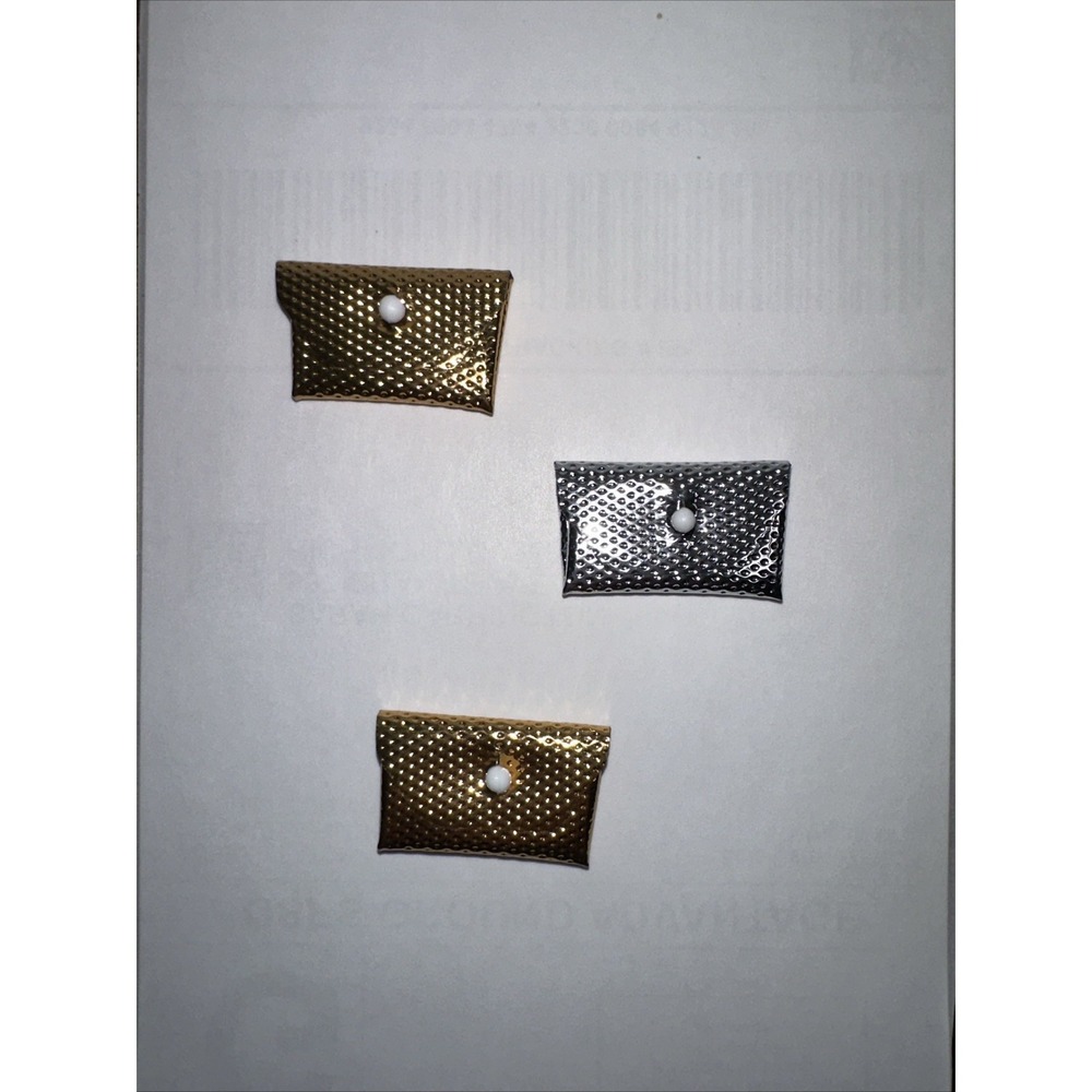 Vintage Barbie Doll Gold/Silver Dimple‎ Purse Clutch Bag-3 Pieces